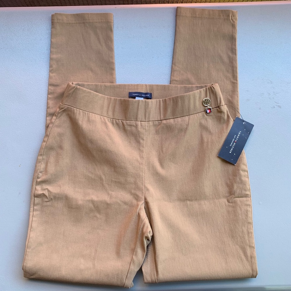 NWT Tommy Hilfiger Brown High-waisted Pull-on Ponte Pants Sz-2